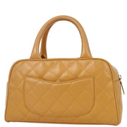 Chanel 2003-2004 Beige Caviar Bowling Bag 27