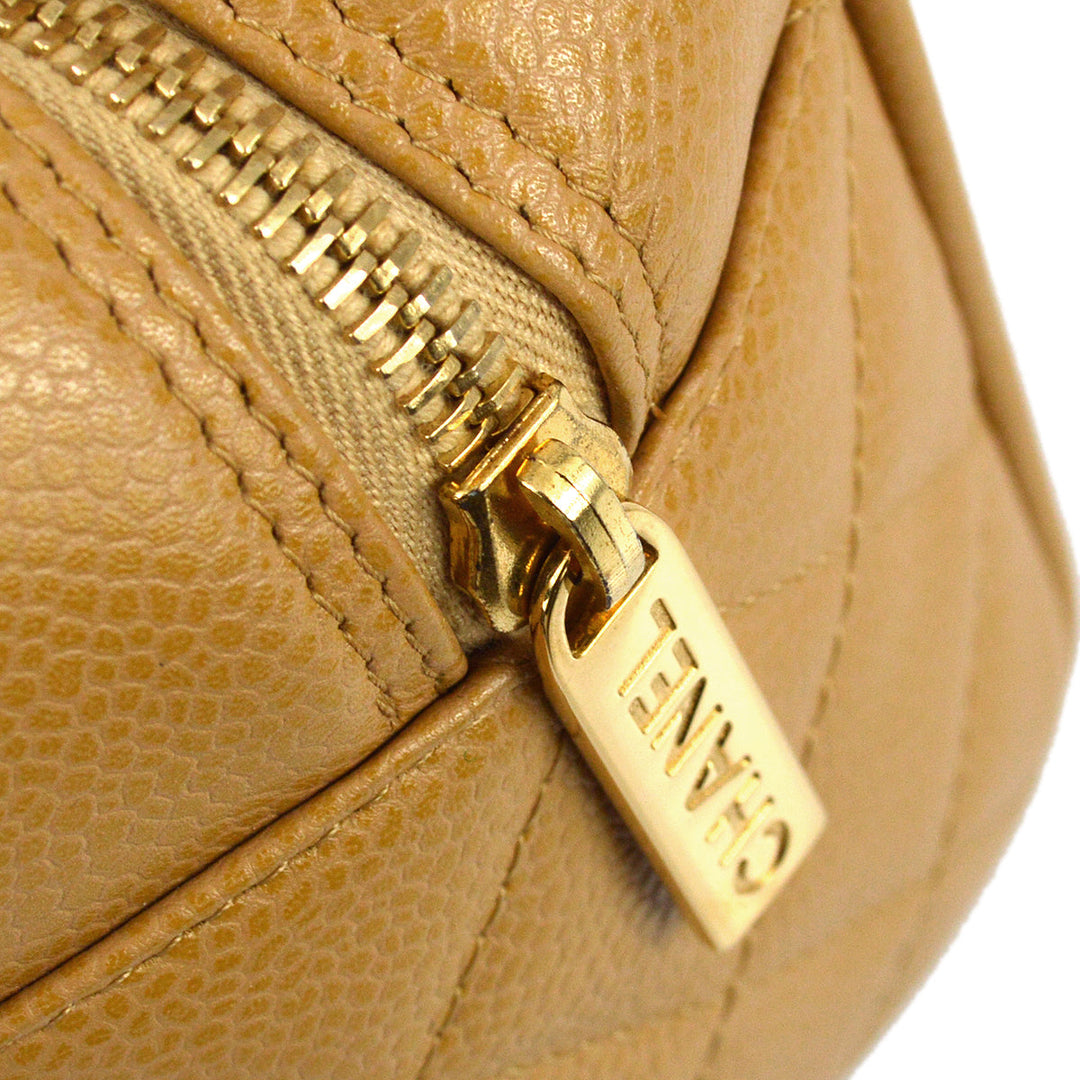 Chanel 2003-2004 Beige Caviar Bowling Bag 27 – AMORE Vintage Chanel 2003-2004 Beige Caviar Bowling Bag 27 – AMORE Vintage