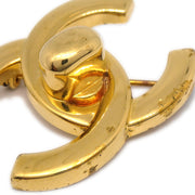 Chanel CC Charm Brooch Pin Corsage Gold 96A