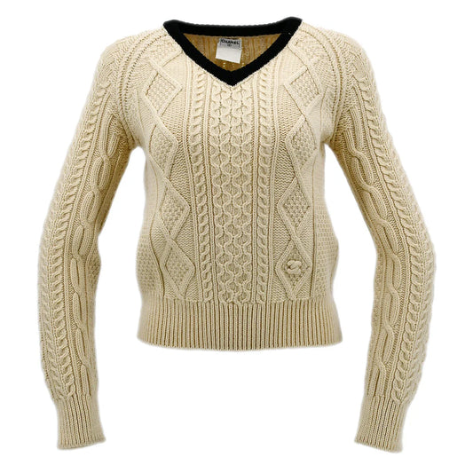 Chanel Fall 1996 wool fisherman knit jumper #44