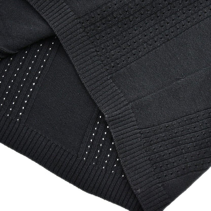 Chanel Short Sleeve Sweater Knit Tops Black 02P #38