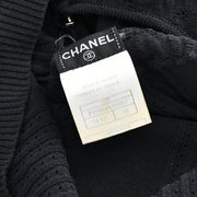 Chanel Short Sleeve Sweater Knit Tops Black 02P #38