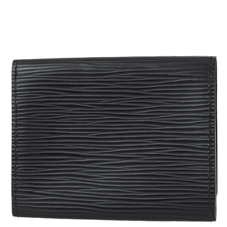 Louis Vuitton 2007 Black Epi Enveloppe Carte De Visite M56582