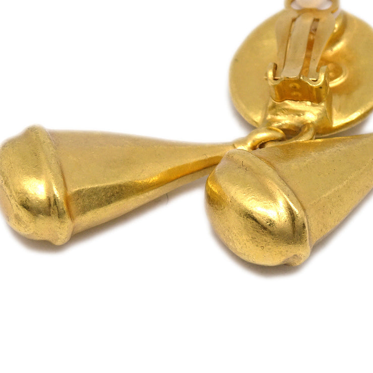 Chanel Dangle Earrings Clip-On Gold 96P