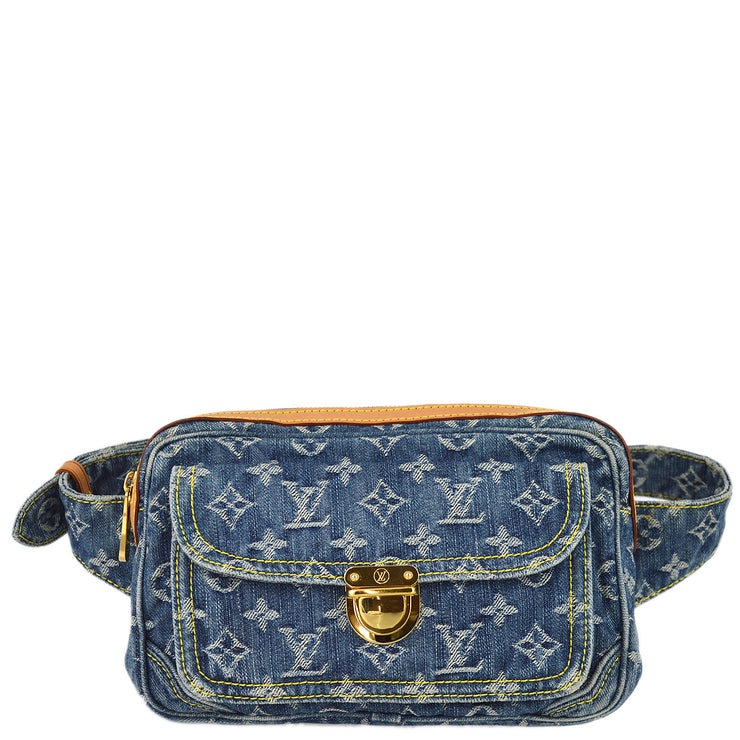 Louis Vuitton 2007 Blue Monogram Denim Bum Bag Waist Pouch M95347