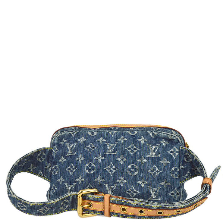 Louis Vuitton 2007 Blue Monogram Denim Bum Bag Waist Pouch M95347