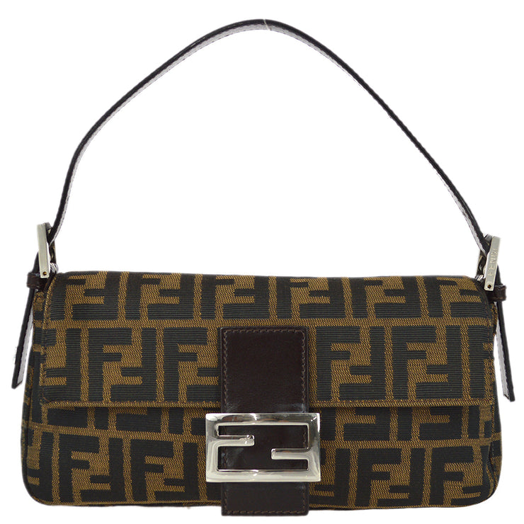 Fendi Brown Zucca Baguette Handbag