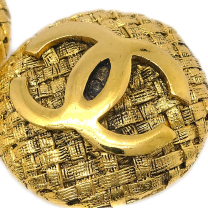 Chanel Woven CC Round Earrings Clip-On Gold 2855 29