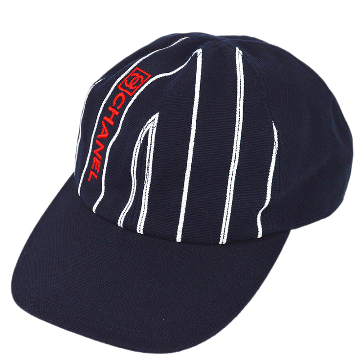 Chanel Navy Sport Line Cap Hat #M Small Good