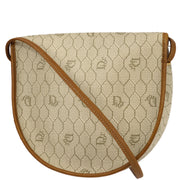 Christian Dior Beige Honeycomb Pattern Shoulder Bag