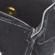 Chanel 1994-1996 Black Velvet Classic Flap Micro Handbag