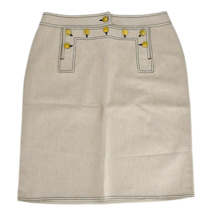 Chanel Skirt Beige Denim #44