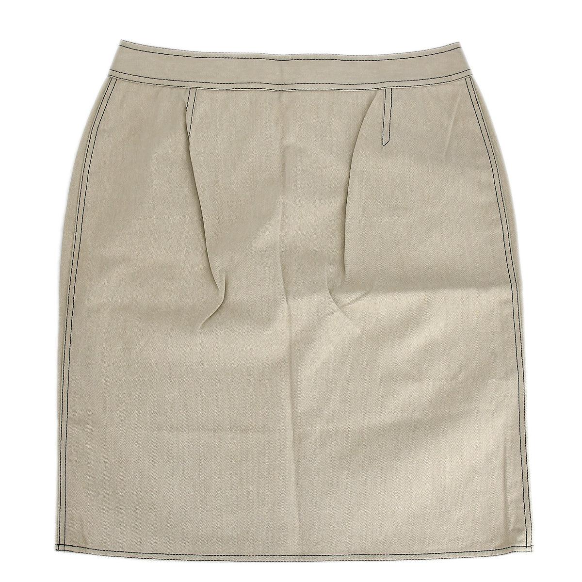 Chanel Skirt Beige Denim #44