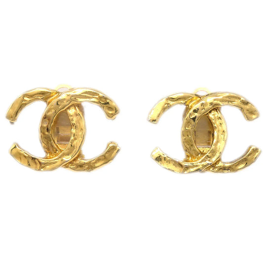 Chanel CC Earrings Clip-On Gold