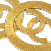 Chanel Hoop Dangle Earrings Clip-On Gold 93P