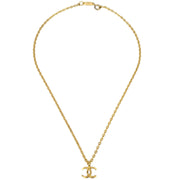 Chanel Mini CC Chain Pendant Necklace Gold 376/1982