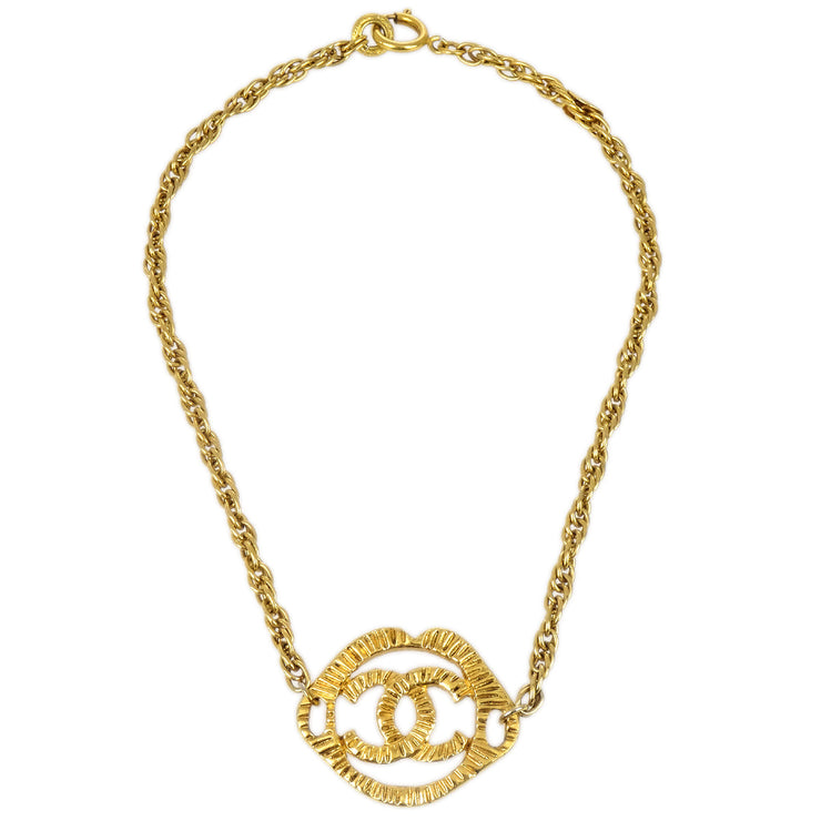 Chanel Chain Pendant Necklace Gold