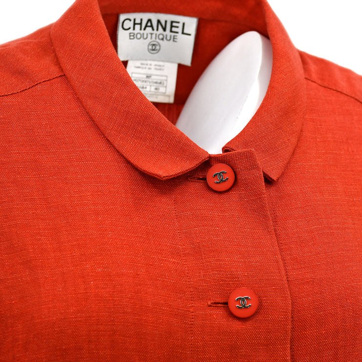 Chanel Blouse Shirt Red 96P #40