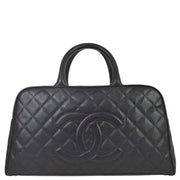 Chanel 2003-2004 Black Caviar Bowling Bag 37