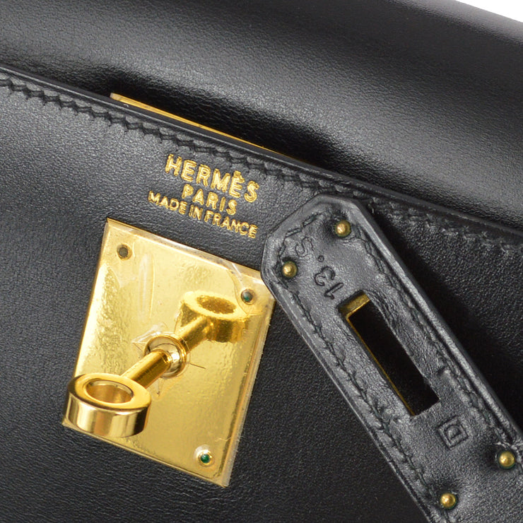 Hermes 2000 Black Box Calf Kelly 32 Sellier