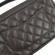 Chanel 2004-2005 Brown Beige Calfskin Cambon Ligne Handbag