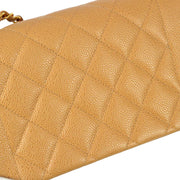 Chanel 1994-1996 Beige Caviar Small Diana Shoulder Bag