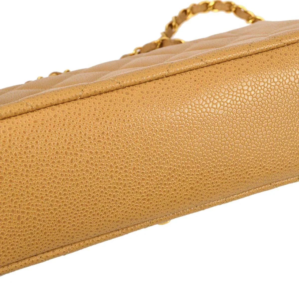 Chanel 1994-1996 Beige Caviar Small Diana Shoulder Bag