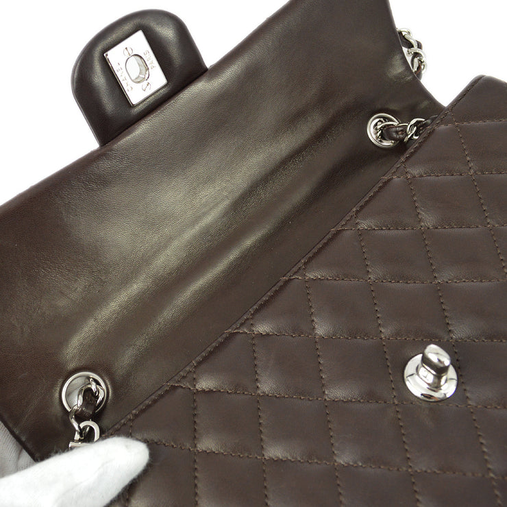 Chanel Brown Lambskin East West Shoulder Bag