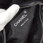 Chanel Black Fur Chain Handbag