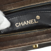 Chanel Brown Velvet Handbag