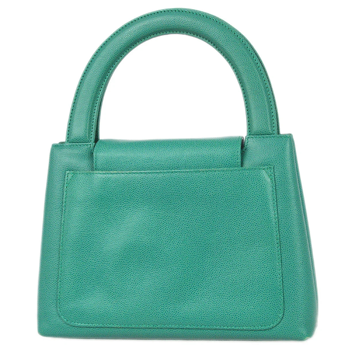 Chanel 1997-1999 Green Caviar Small Shopping Handbag