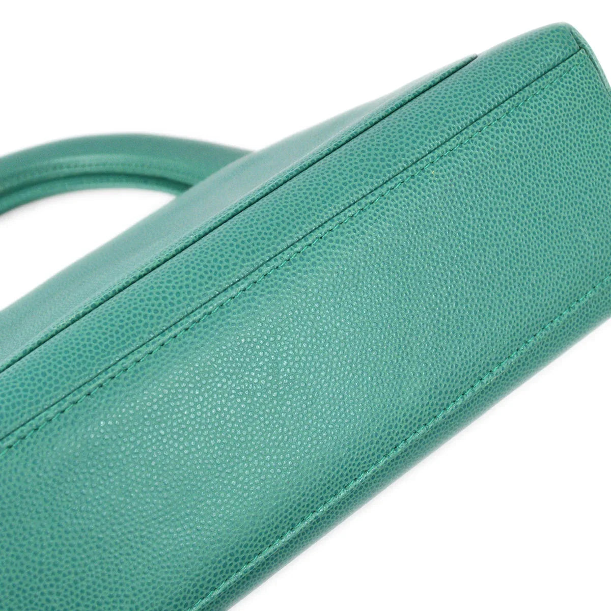 Chanel 1997-1999 Green Caviar Small Shopping Handbag