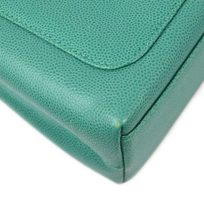 Chanel 1997-1999 Green Caviar Small Shopping Handbag