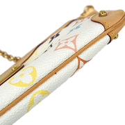 Louis Vuitton White Multicolor Pochette Milla MM Chain Handbag M60096