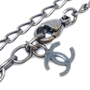 Chanel Mademoiselle Chain Pendant Necklace Silver 03P