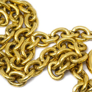 Chanel Gripoix Gold Chain Pendant Necklace 04A