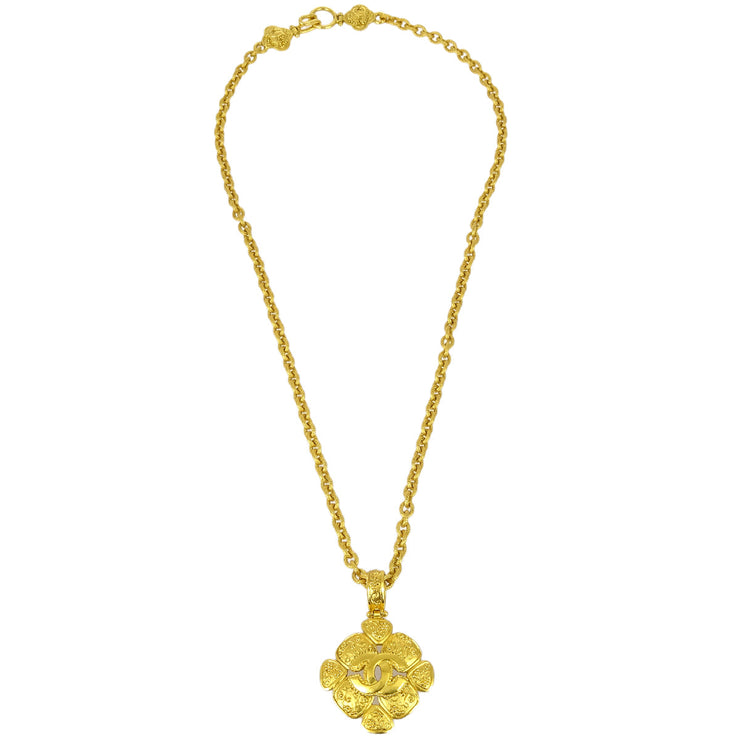 Chanel Gold Chain Pendant Necklace 96A