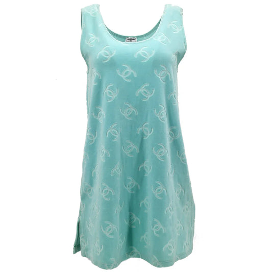 Chanel Spring 1996 CC Pattern Velvet Dress #40