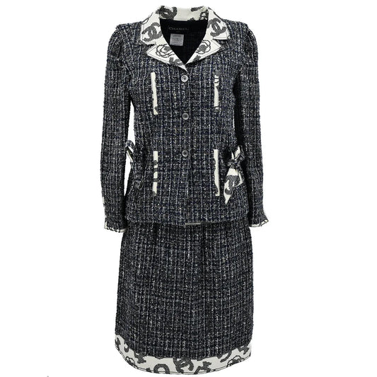 Chanel Spring 2006 Contrast Trim Skirt Suit #36 #38