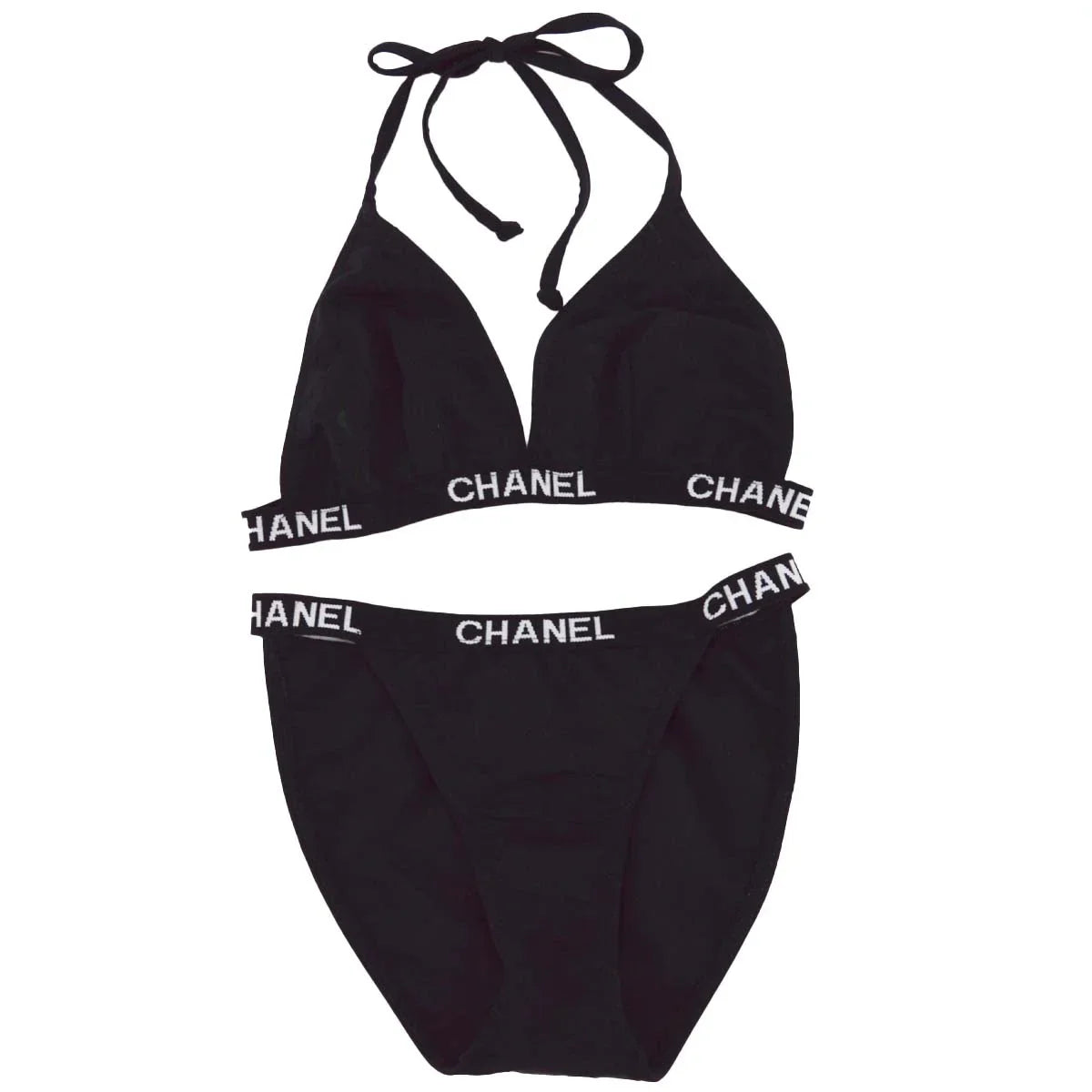 Chanel * Black Bikini Swimwear Swimsuit #36