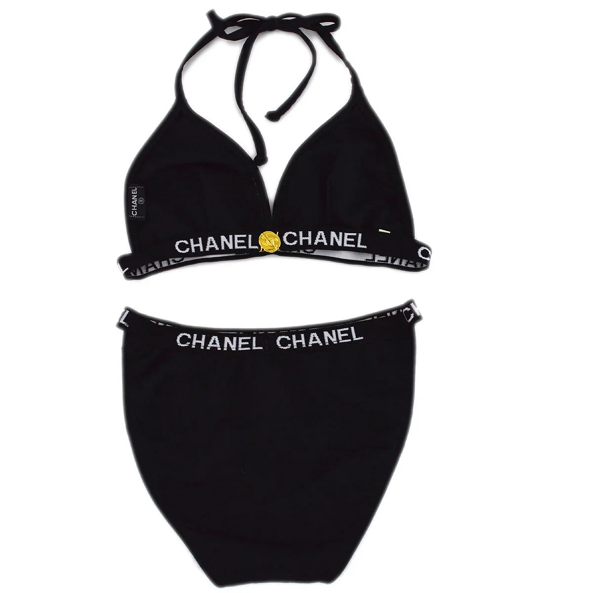 Chanel * Black Bikini Swimwear Swimsuit #36