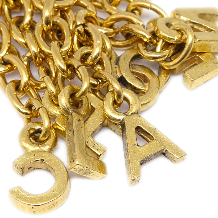 Chanel Dangle Fringe Earrings Clip-On Gold