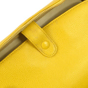 Chanel 1997-1999 Yellow Caviar Skin 2way Vanity Handbag