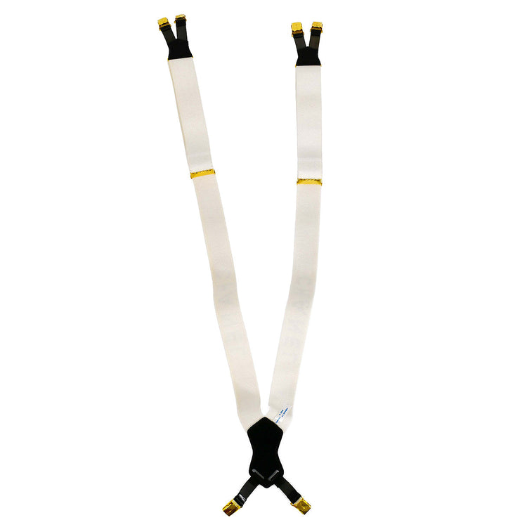 Chanel White Suspenders Small Good 15 Small Good