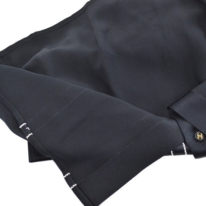 Chanel Blouse Shirt Black 94A #40