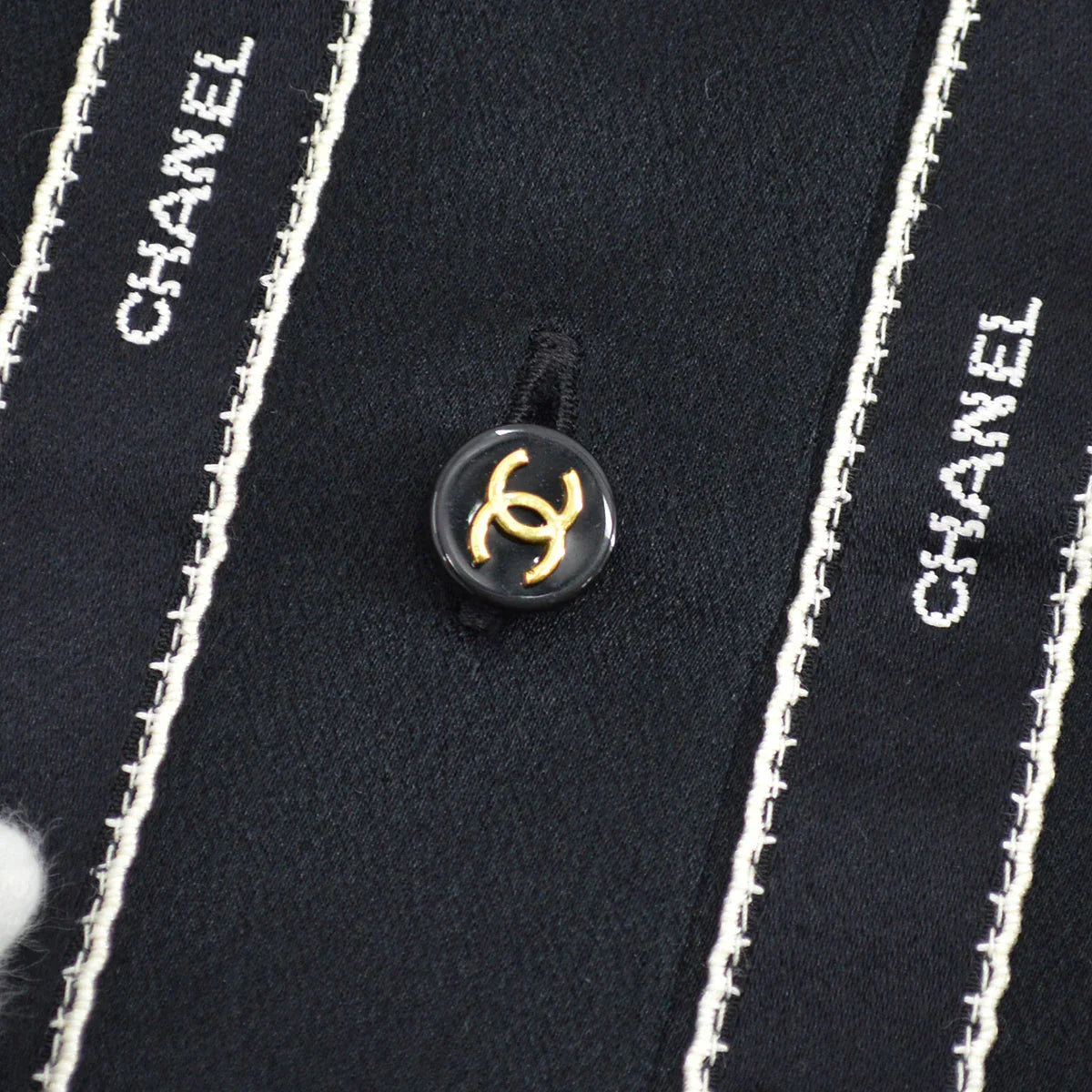 Chanel Blouse Shirt Black 94A #40