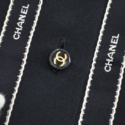 Chanel Blouse Shirt Black 94A #40