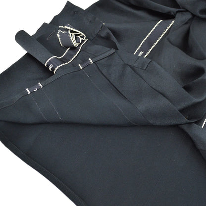 Chanel Ribbon Blouse Shirt Black 94A #36
