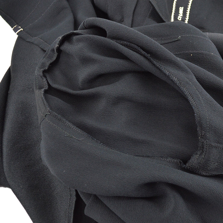 Chanel Blouse Shirt Black 94A #36