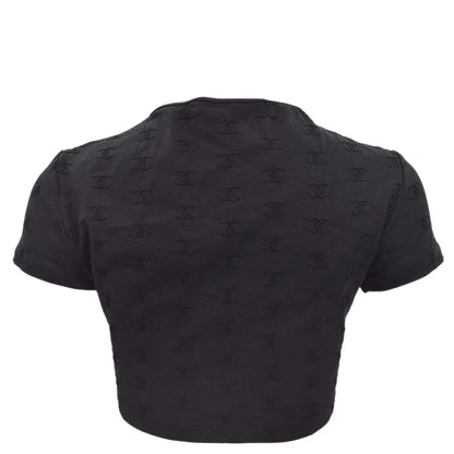 Chanel Spring 1997 CC Logo Embroidered Cropped T-shirt #42